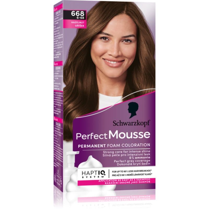 Perfect Mousse trwała farba do włosów odcień 668 Hazelnut