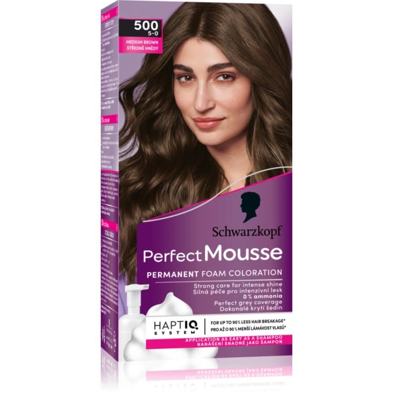 Perfect Mousse trwała farba do włosów odcień 500 Medium brown