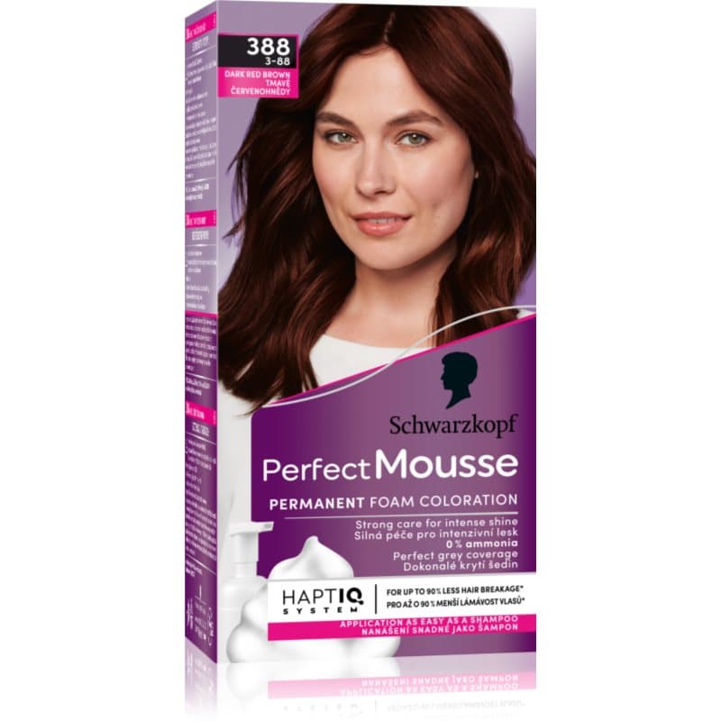 Perfect Mousse trwała farba do włosów odcień 388 Dark red brown
