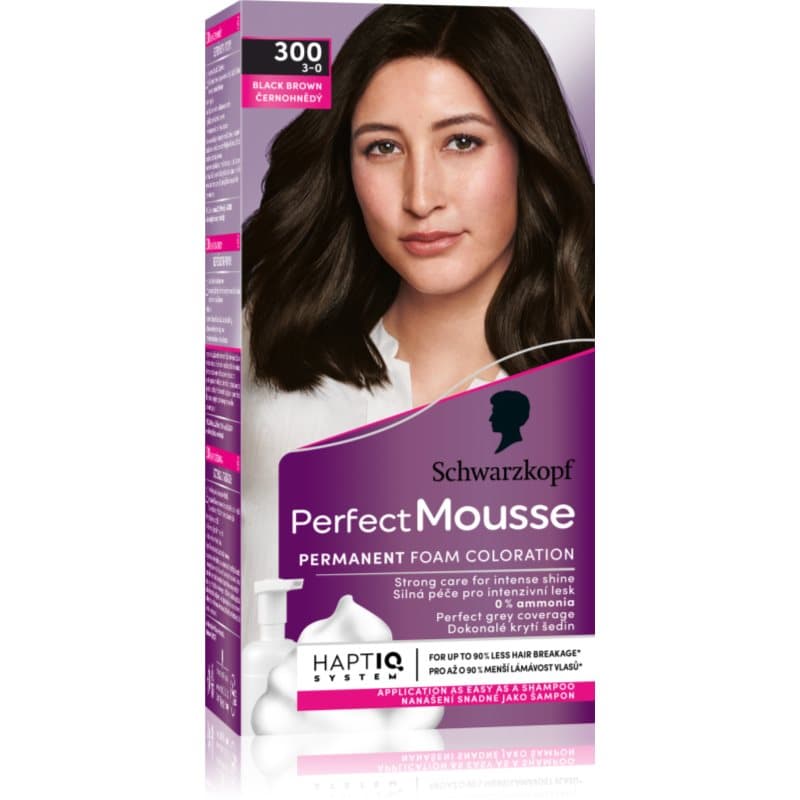 Perfect Mousse trwała farba do włosów odcień 300 Black brown
