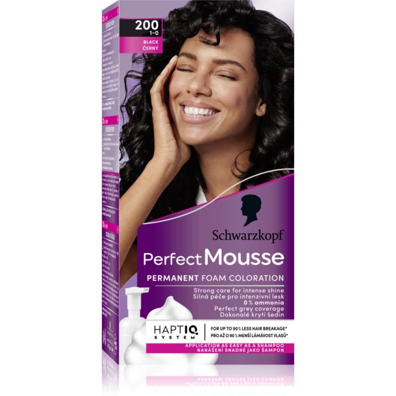 Perfect Mousse trwała farba do włosów odcień 200 Black