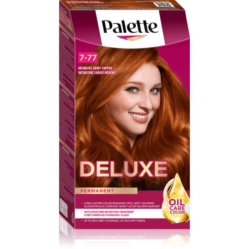 Palette Deluxe trwała farba do włosów odcień 7-77 Intensive Shiny Copper