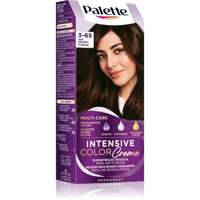 Palette Intensive Color Creme trwała farba do włosów odcień 3-65 (W2) Dark Chocolate