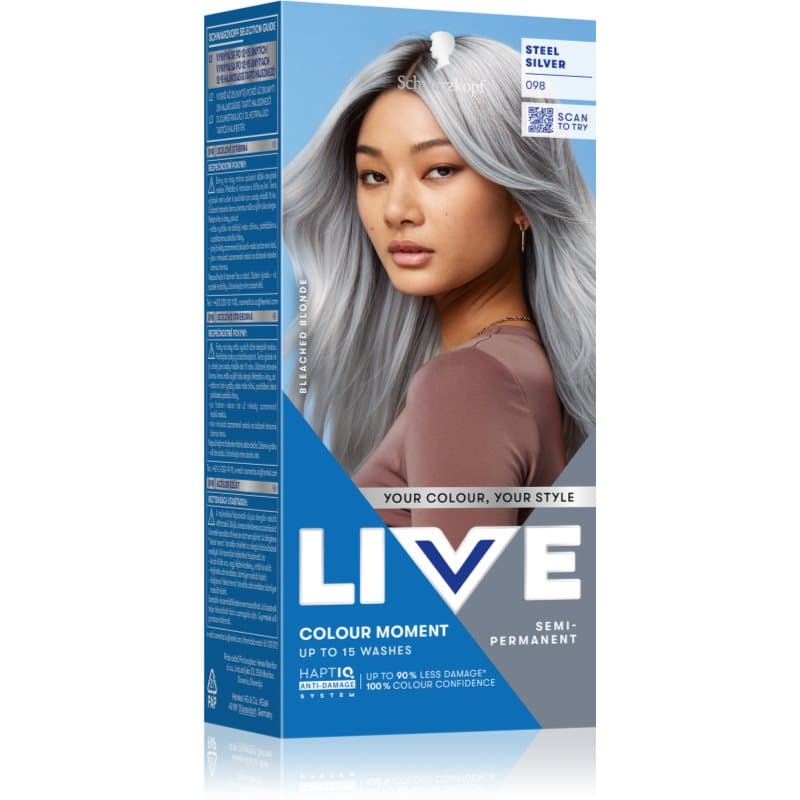LIVE Ultra Brights or Pastel semi-permanentna farba do włosów odcień 98 Steel Silver