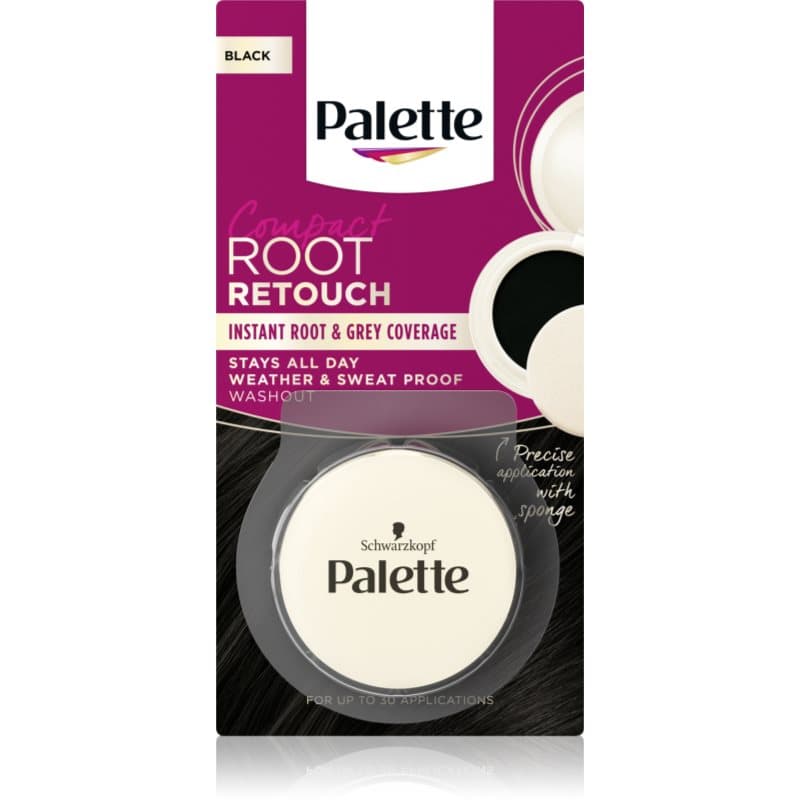 Palette Compact Root Retouch korektor do odrostów i siwych włosów z pudrowym efektem odcień Black