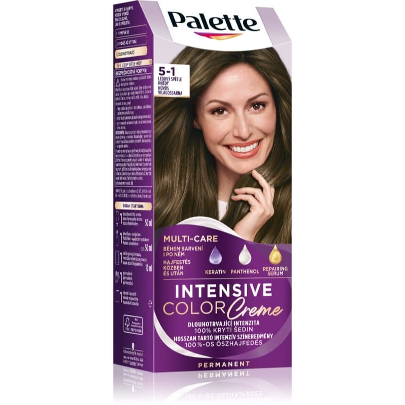Palette Intensive Color Creme trwała farba do włosów odcień 5-1 Cool Light Brown