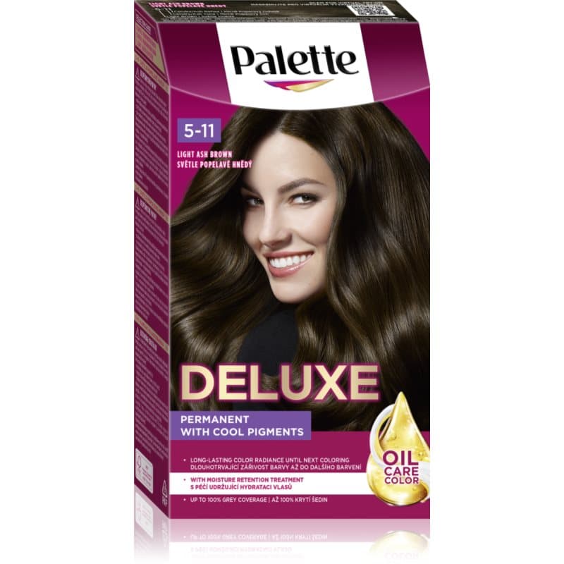 Palette Deluxe trwała farba do włosów odcień 5-11 Light Ash Brown