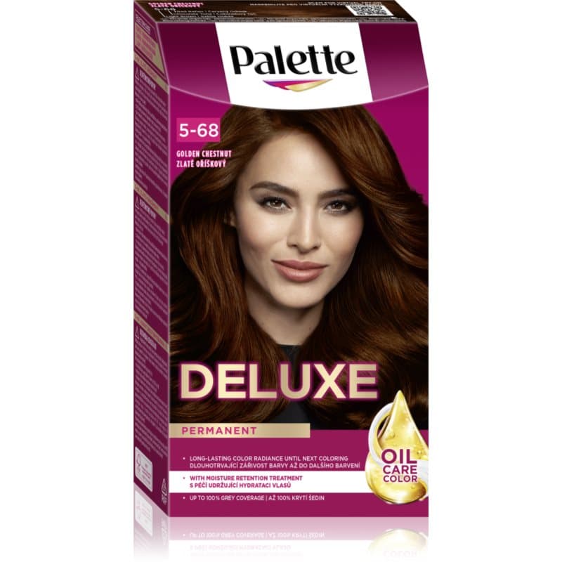 Palette Deluxe trwała farba do włosów odcień 5-68 Golden Chestnut