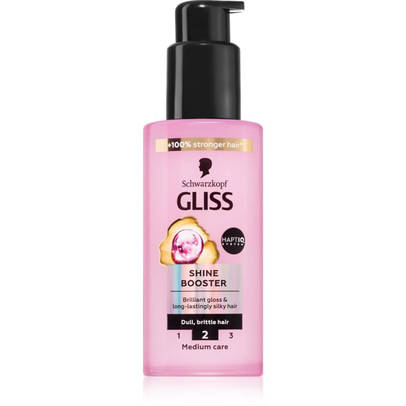Gliss Liquid Silk serum bez spłukiwania do wzmocnienia włosów i nadania im większego połysku Shine Booster