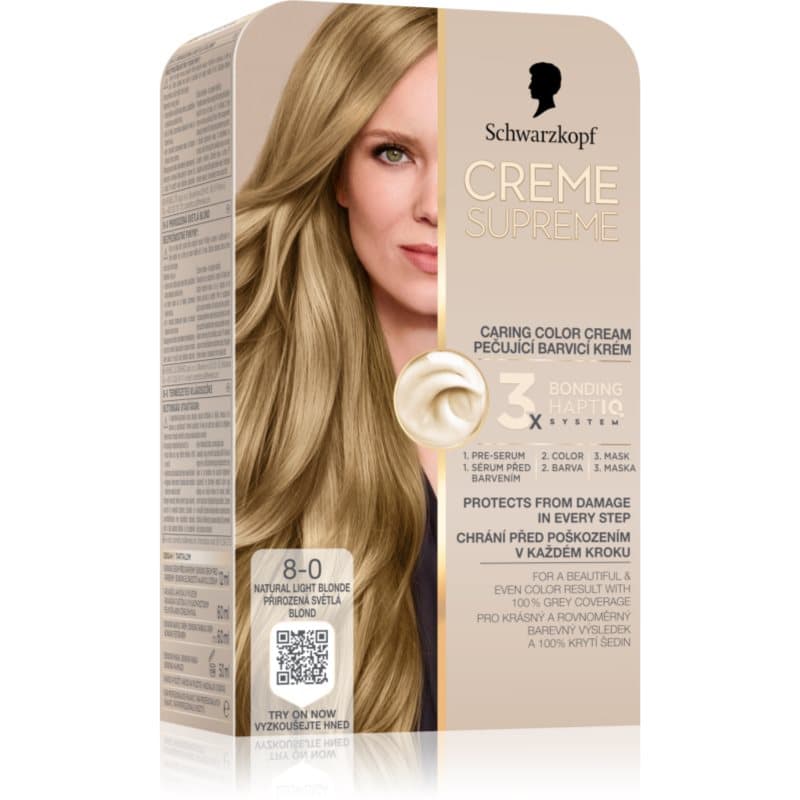 Creme Supreme trwała farba do włosów odcień 8-0 Natural Light Blonde