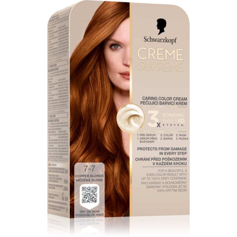 Creme Supreme trwała farba do włosów odcień 7-7 Copper Blonde