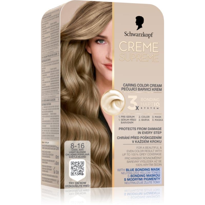 Creme Supreme trwała farba do włosów odcień 8-16 Cool Ash Light Blonde