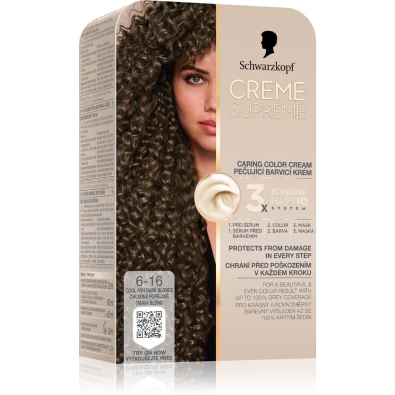 Creme Supreme trwała farba do włosów odcień 6-16 Cool Ash Dark Blonde