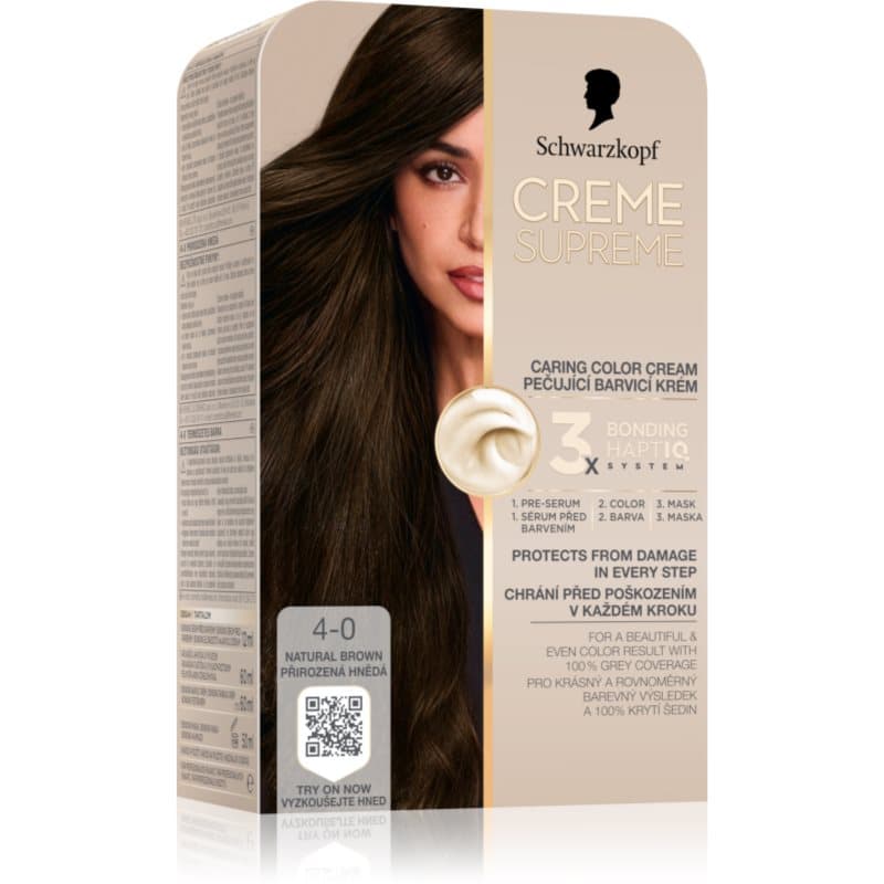 Creme Supreme trwała farba do włosów odcień 4-0 Natural Brown