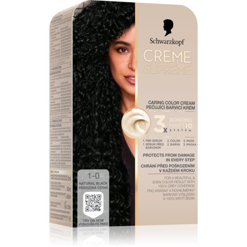 Creme Supreme trwała farba do włosów odcień 1-0 Natural Black