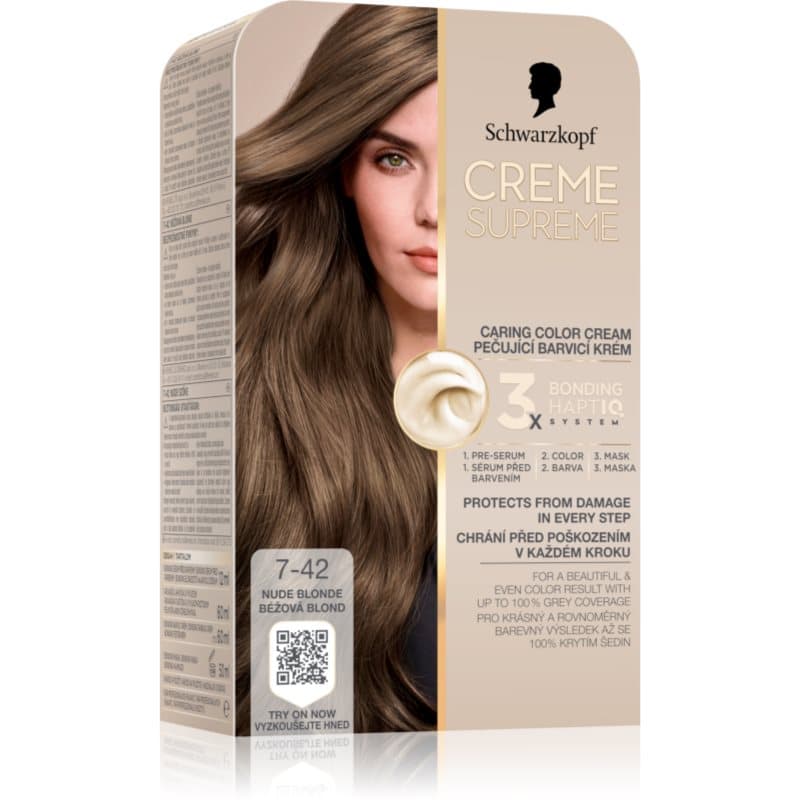 Creme Supreme trwała farba do włosów odcień 7-42 Nude blonde