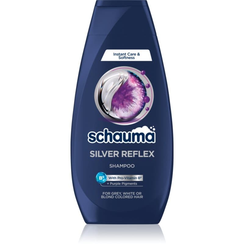 Schauma Silver Reflex szampon neutralizujący żółte odcienie do włosów rozjaśnionych, z pasemkami w odcieniu chłodnego blondu