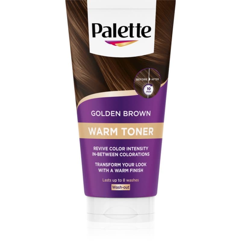 Palette Warm Toner maska do włosów brązowych o ciepłym odcieniu odcień Golden Brown