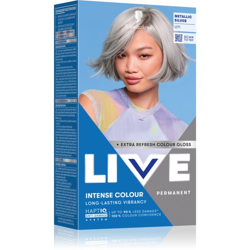 LIVE Intense Colour trwała farba do włosów odcień U71 Metallic Silver