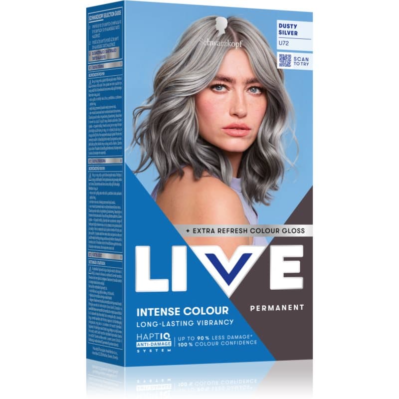 LIVE Intense Colour trwała farba do włosów odcień U72 Dusty Silver