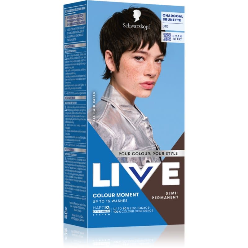 LIVE Colour Moment semi-permanentna farba do włosów odcień 010 Charcoal Brunette