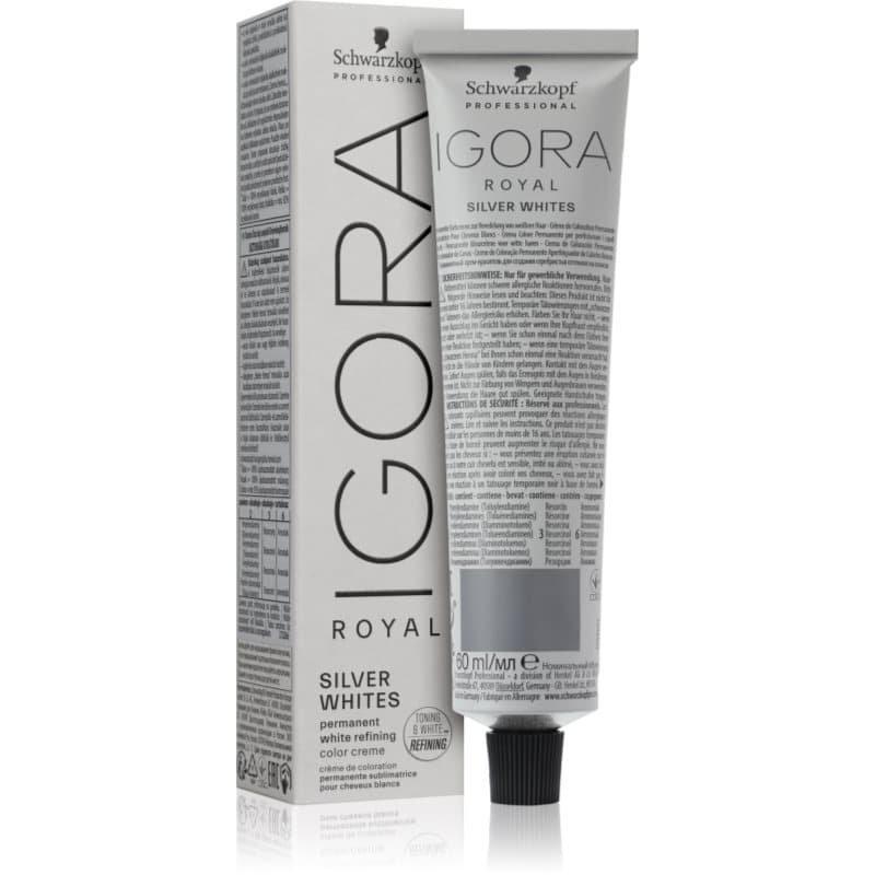 IGORA Royal Absolutes SilverWhite tonująca demi-permanentna farba do włosów srebrnych i białych odcień Grey Lilac