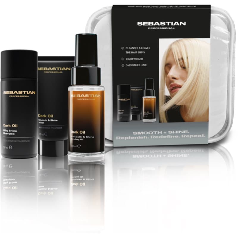 Dark Oil Set zestaw podróżny do nabłyszczania i zmiękczania włosów