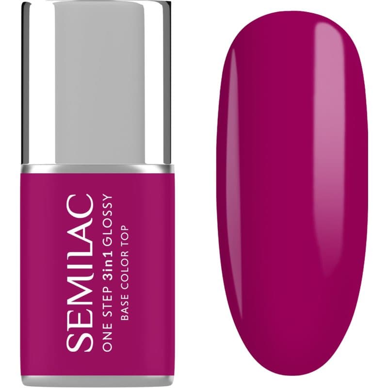 One Step 3in1 Glossy lakier hybrydowy do paznokci odcień 595 Bright Purple