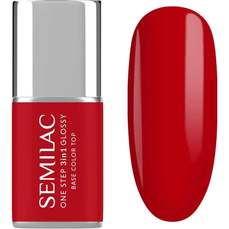 Lakier hybrydowy One Step 3w1 S530 Glossy Scarlet