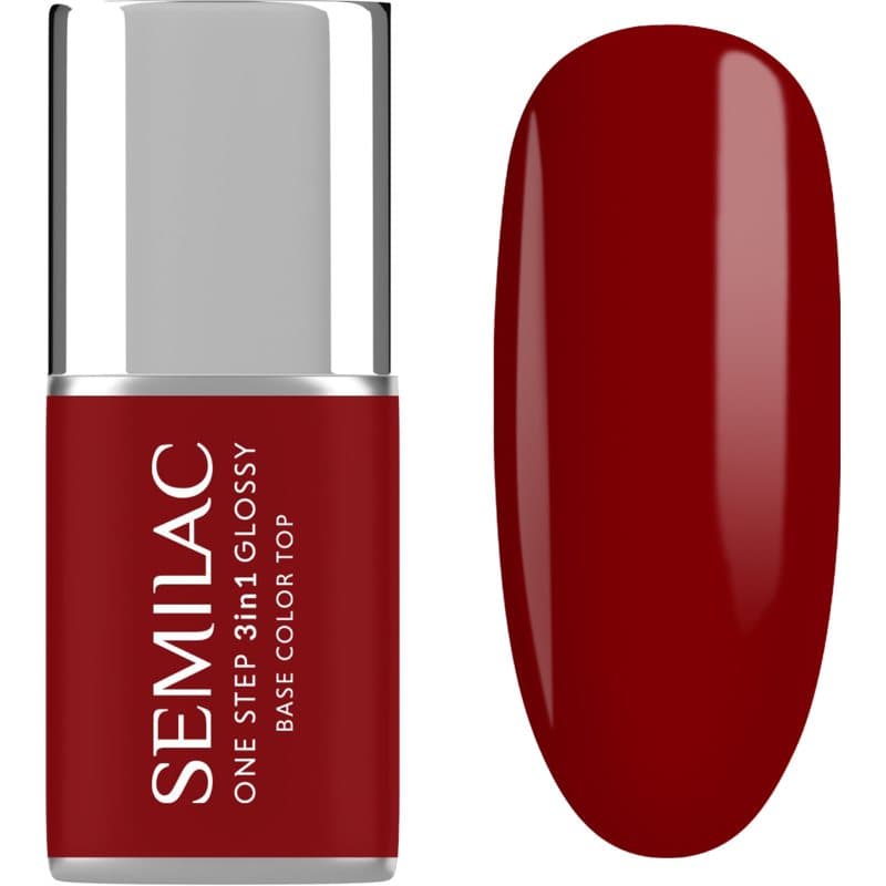 One Step 3in1 Glossy lakier hybrydowy do paznokci odcień 575 Dark Red