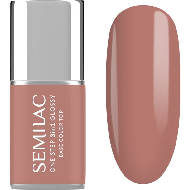 One Step 3in1 Glossy lakier hybrydowy do paznokci odcień 235 Peach Beige