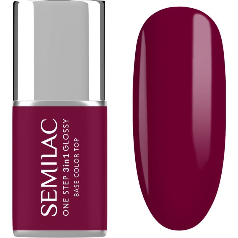 One Step 3in1 Glossy lakier hybrydowy do paznokci odcień 775 Plum Wine