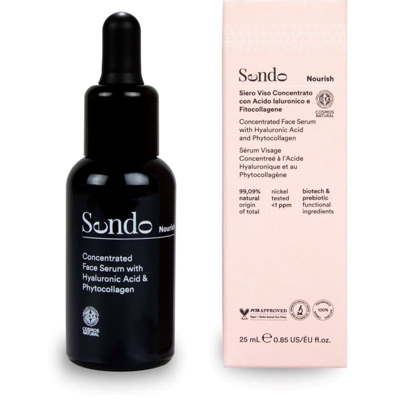 Nourish Concentrated Face Serum with Hyaluronic Acid & Phytocollagen koncentrat z kwasem hialuronowym i fitokolagenem
