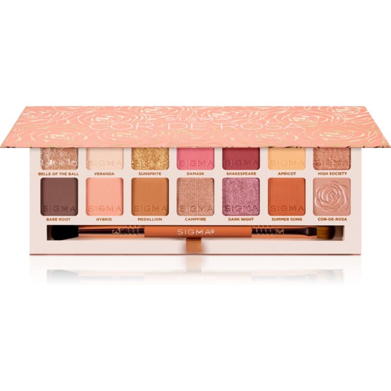 Cor-de-Rosa Eyeshadow Palette paleta cieni do powiek z pędzelkiem
