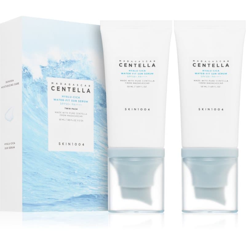 Madagascar Centella Hyalu-Cica Water-Fit Sun Serum Twin Pack serum ochronne o działaniu nawilżającym podwójne opakowanie