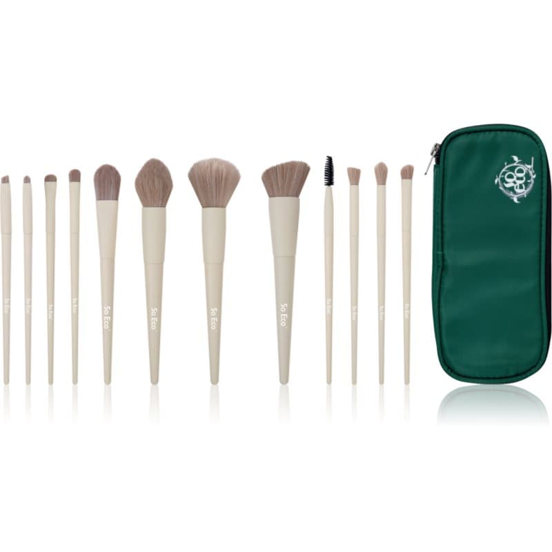 Flawless Brush & Bag Set Complexion Sponge zestaw pędzli z kosmetyczką