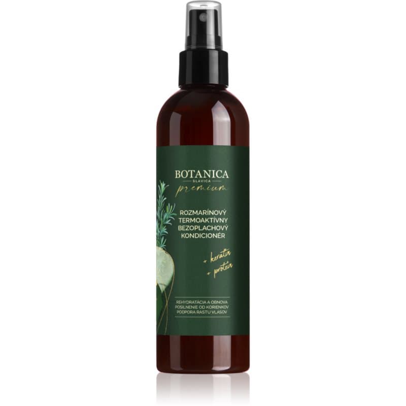 Botanica Slavica Rosemary Protective Leave-In Conditioner termoochronny spray stosowany podczas używania prostownicy i lokówki