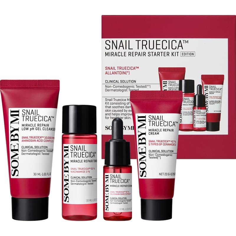 Snail Truecica Miracle Repair Starter Kit zestaw upominkowy do skóry wrażliwej ze skłonnością do wyprysków