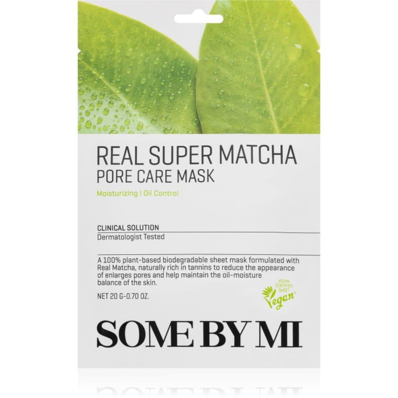 Clinical Solution Super Matcha Pore Care Mask maska pielęgnująca w płacie do ściągnięcia porów i nadania skórze matowego wyglądu