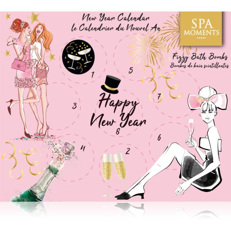 Happy New Year Sparkling Bath Bombs kalendarz noworoczny