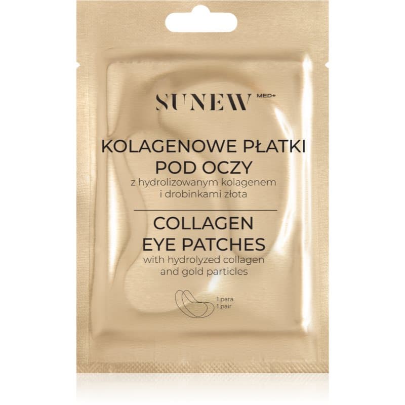 SUNEWMED+ Brightening Collagen Eye Patches kolagenowe płatki pod oczy z hydrolizowaneym kolaganem i drobinkami złota