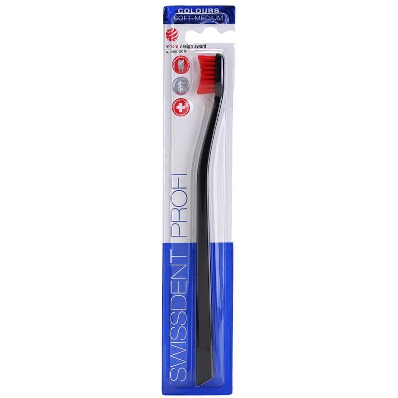 Profi Colours Single szczoteczka do zębów soft - medium Black & Red