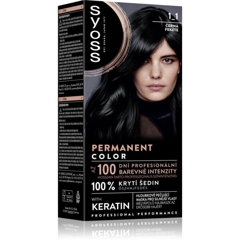 Permanent Color trwała farba do włosów odcień 1_1 Black