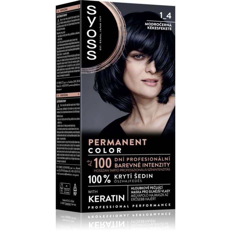 Permanent Color trwała farba do włosów odcień 1_4 Blue Black