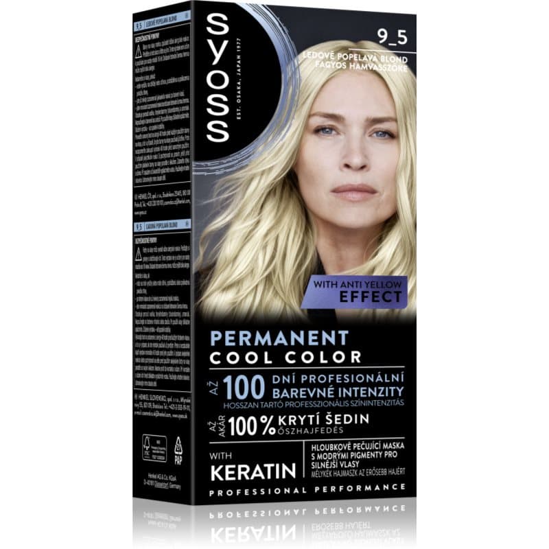 Permanent Cool Color trwała farba do włosów o chłodnym odcieniu odcień 9_5 Frozen Pearl Blonde