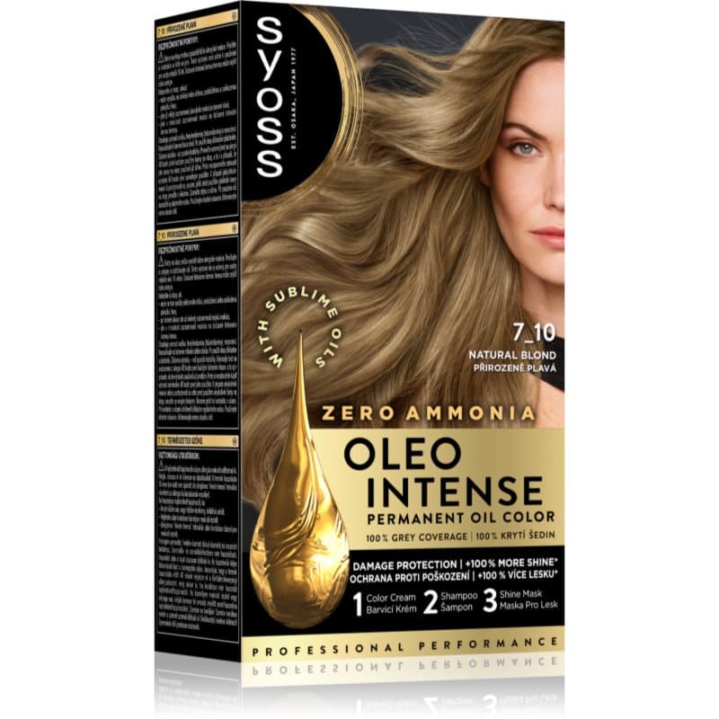 Oleo Intense trwała farba do włosów z olejem odcień 7-10 Natural Blond