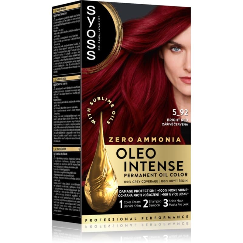 Oleo Intense trwała farba do włosów z olejem odcień 5-92 Bright Red