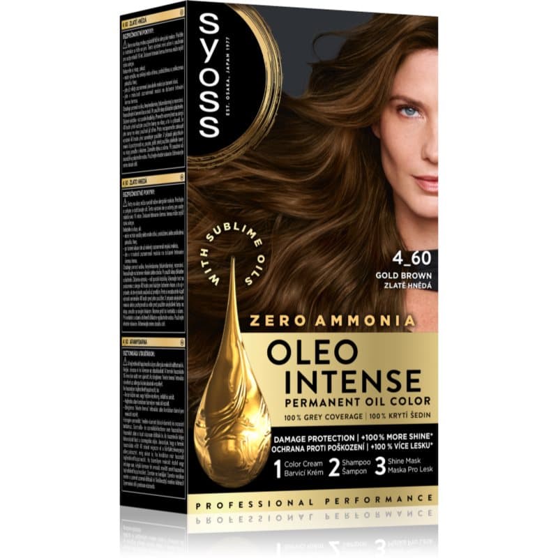 Oleo Intense trwała farba do włosów z olejem odcień 4-60 Gold Brown