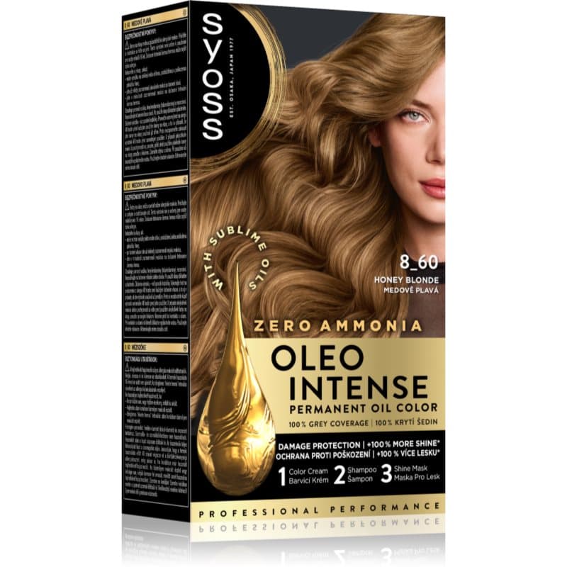 Oleo Intense trwała farba do włosów z olejem odcień 8-60 Honey Blond