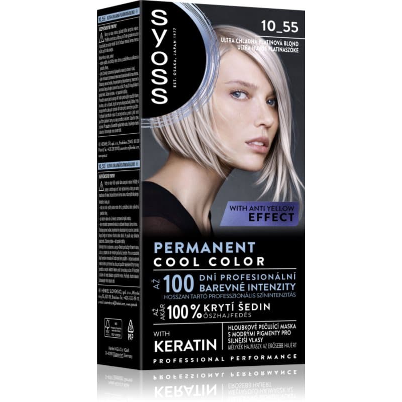 Permanent Cool Color trwała farba do włosów o chłodnym odcieniu odcień 10_55 Ultra Platinum Blond
